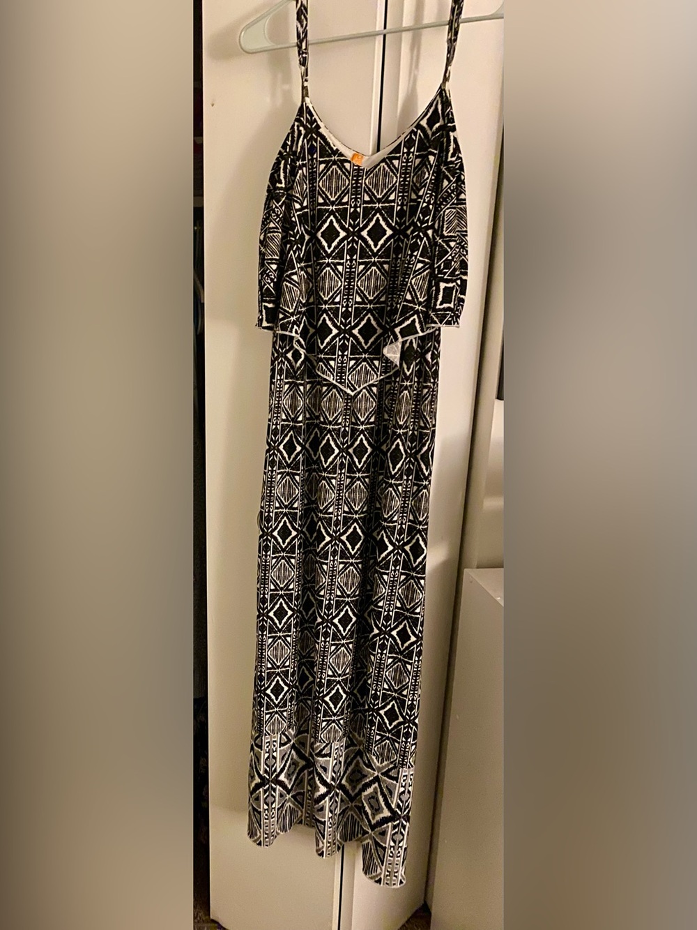 Magic Black & White Geometric Maxi Dress